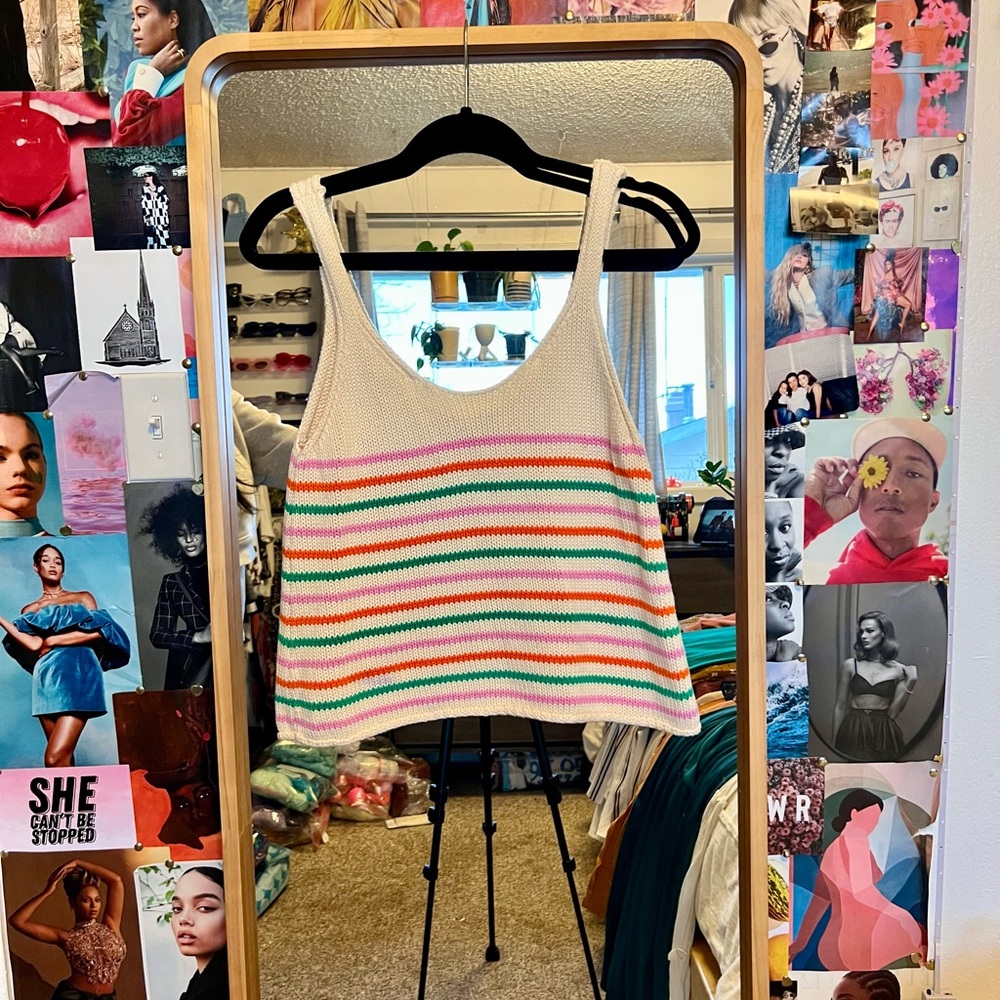 Striped Knit Tank Top